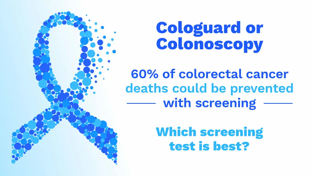cologuard or colonoscopy which screening test is best with blue colon cancer ribbon