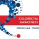 2021 colon cancer awareness month w/ blue ribbon. colon cancer is preventable, treatable and beatable