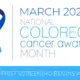 2022 march colorectal cancer awareness month with blue ribbon